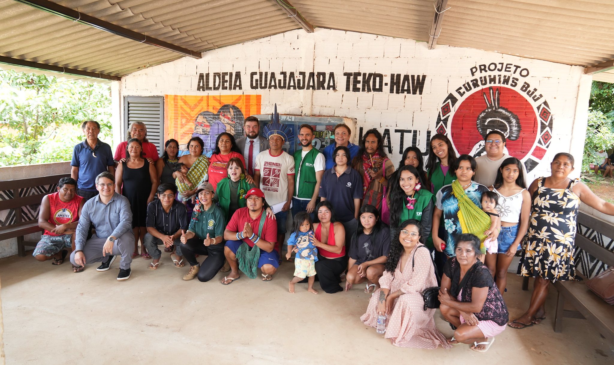DPU, DPDF, Funai e Caesb promovem conscientização sobre o uso da água na Aldeia Tekohaw