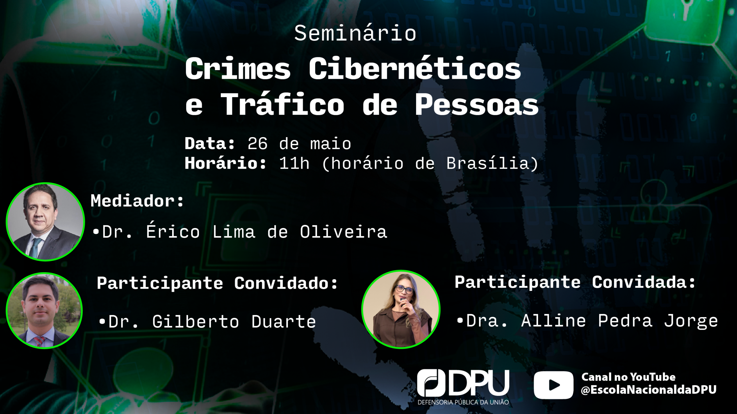 DPU promove seminário sobre crimes cibernéticos e tráfico de pessoas